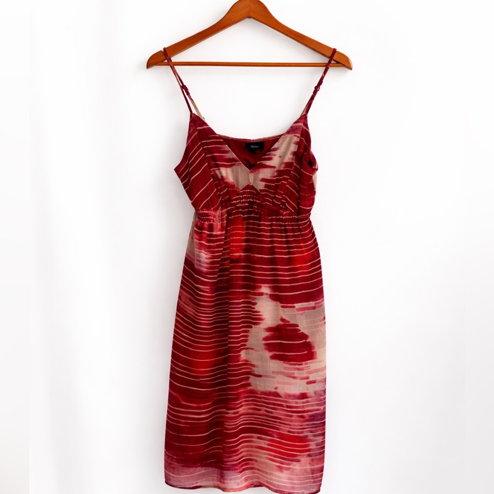 Mossimo Spaghetti Strap Cami Dress Red Orange Gradient Size Medium